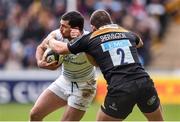 24 January 2015; Rob Kearney, Leinster, is tackled by Edd Shervington, Wasps. European Rugby Champions Cup 2014/15, Pool 2, Round 6, Wasps v Leinster. Ricoh Arena, Coventry, England. Picture credit: Stephen McCarthy / SPORTSFILE