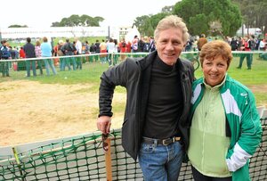12 December 2010; Eamonn Coghlan with his wife Yvonne, who were supporting their son John at the Championships. 17th SPAR European Cross Country Championships, Albufeira, Portugal. Picture credit: Brendan Moran / SPORTSFILE - read more