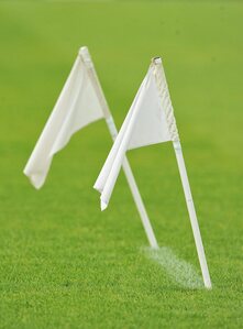 17 July 2011; A general view of linesmen's flags. Ulster GAA Football Senior Championship Final, Derry v Donegal, St Tiernach's Park, Clones, Co. Monaghan. Picture credit: Brendan Moran / SPORTSFILE - read more