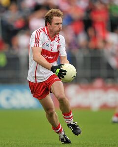 17 July 2011; Sean Leo McGoldrick, Derry. Ulster GAA Football Senior Championship Final, Derry v Donegal, St Tiernach's Park, Clones, Co. Monaghan. Picture credit: Brendan Moran / SPORTSFILE - read more