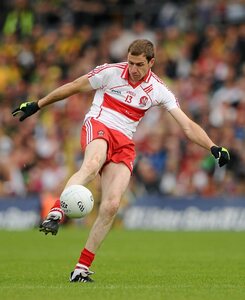 17 July 2011; Enda Muldoon, Derry. Ulster GAA Football Senior Championship Final, Derry v Donegal, St Tiernach's Park, Clones, Co. Monaghan. Picture credit: Brendan Moran / SPORTSFILE - read more