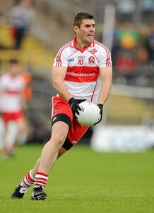 17 July 2011; Mark Lynch, Derry. Ulster GAA Football Senior Championship Final, Derry v Donegal, St Tiernach's Park, Clones, Co. Monaghan. Picture credit: Brendan Moran / SPORTSFILE - read more