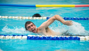 30 October 2011; Joe McMahon enjoys a swim as members of the Ireland  International Rules Series 2011 team visit St Kilda Sea baths, St Kilda, Melbourne Bay, Australia. Picture credit: Ray McManus / SPORTSFILE - read more