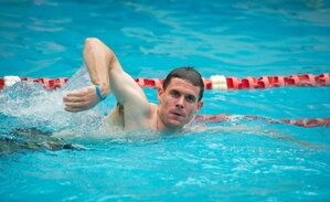 30 October 2011; Ireland captain Stephen Cluxton enjoys a swim as members of the Ireland International Rules Series 2011 team visit St Kilda Sea baths, St Kilda, Melbourne Bay, Australia. Picture credit: Ray McManus / SPORTSFILE - read more