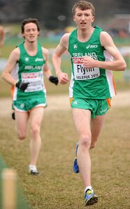 11 December 2011; David Flynn, right, and David Fitzmaurice, Ireland, in action during the U23 Men's event at the 18th SPAR European Cross Country Championships 2011. Velenje, Slovenia. Picture credit: Stephen McCarthy / SPORTSFILE - read more