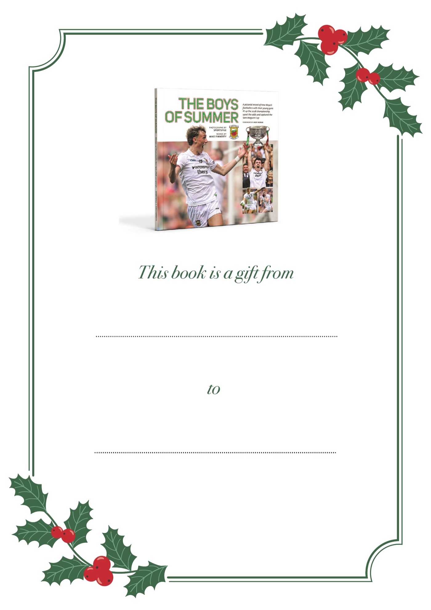 Inside of the card: This book is a gift from ... to ...