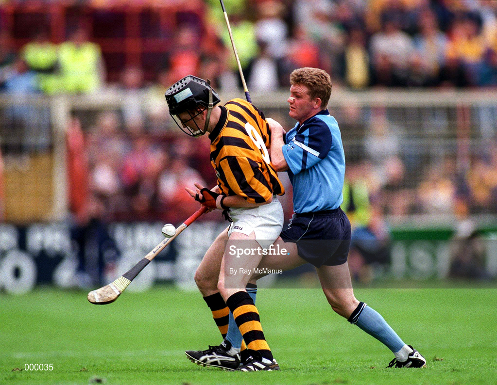 22 June 1997; Aidan Lawlor of Kilkenny in action against Rory Boland of Dublin during the Leinster Senior Hurling Championship Semi-Final match between Kilkenny and Dublin at Croke Park in Dublin. Photo by Ray McManus/Sportsfile