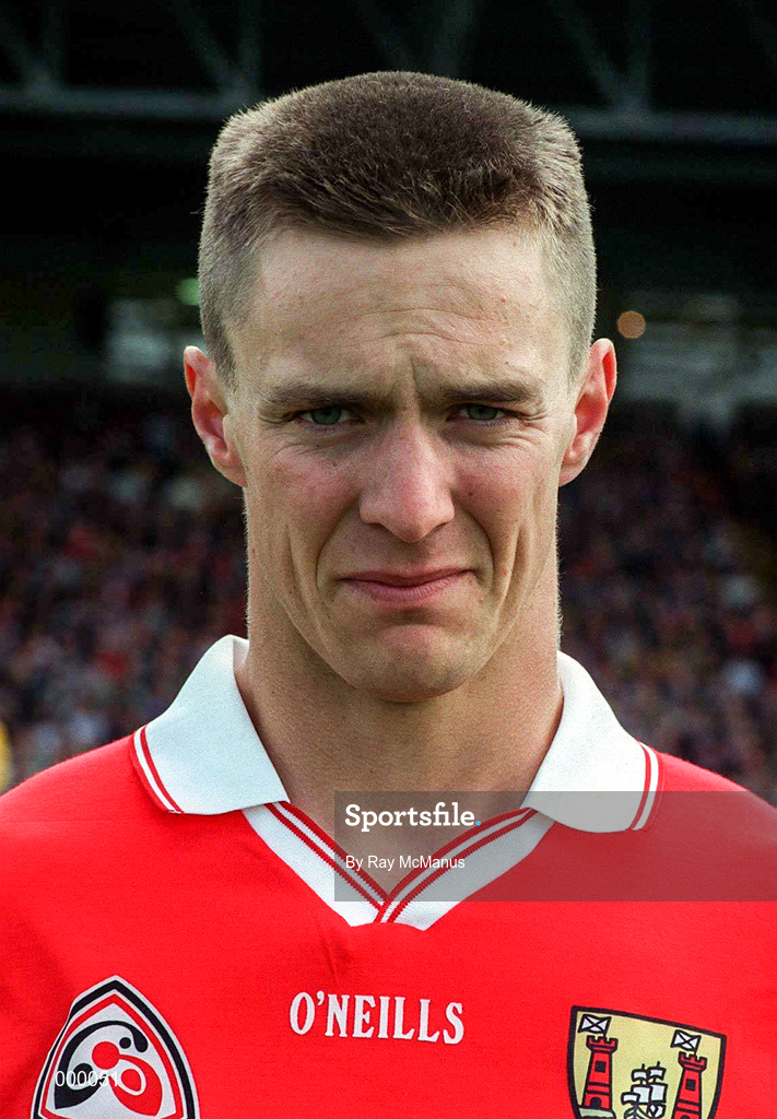 8 June 1997; Alan Cummins of Cork prior to the GAA Munster Senior Hurling Championship Semi-Final match between Clare and Cork at Gaelic Grounds, Limerick. Photo by Ray McManus/Sportsfile