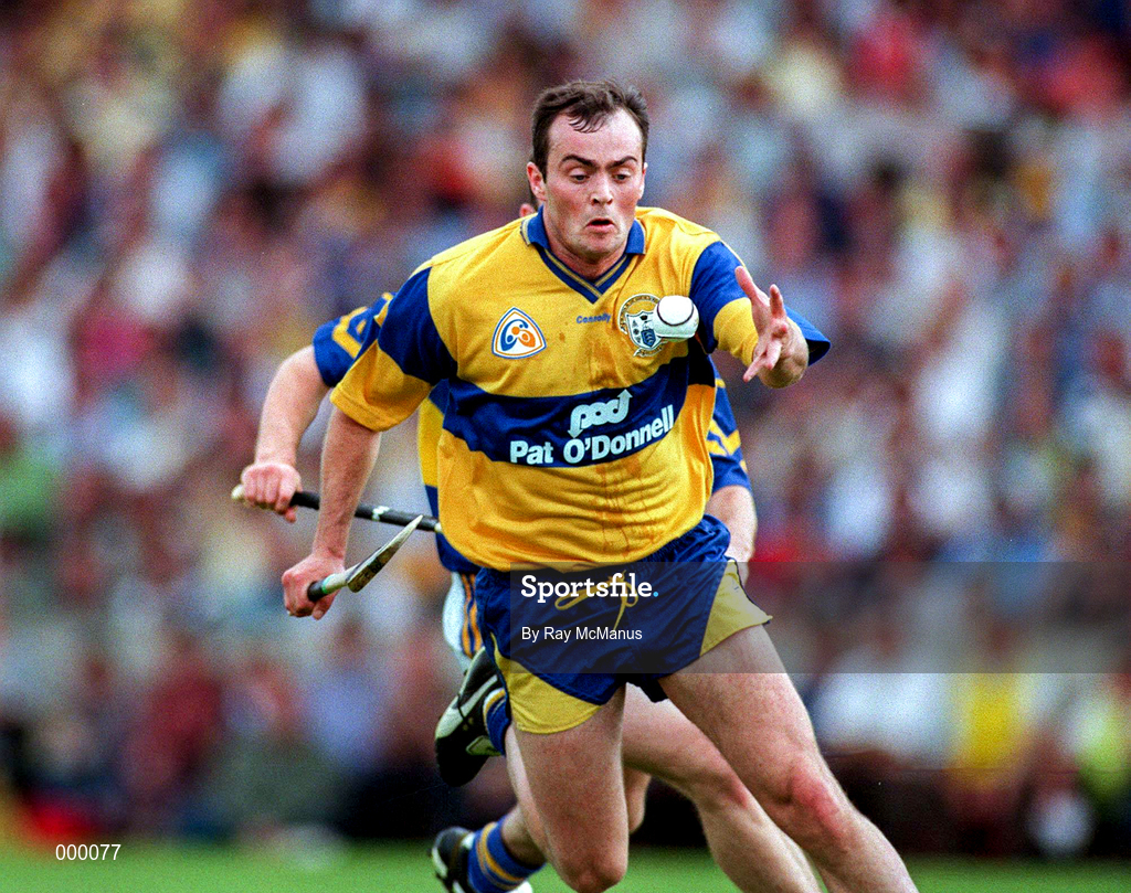 6 July 1997; Anthony Daly of Clare during the GAA Munster Senior Hurling Championship Final match between Clare and Tipperary at Páirc Uí Chaoimh in Cork. Photo by Ray McManus/Sportsfile