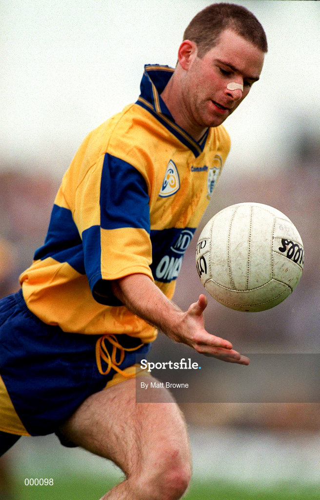 20 July 1997; Barry Keating of Clare during the GAA Munster Senior Football Championship Final match between Kerry and Clare at LIT Gaelic Grounds in Limerick. Photo by Matt Browne/Sportsfile