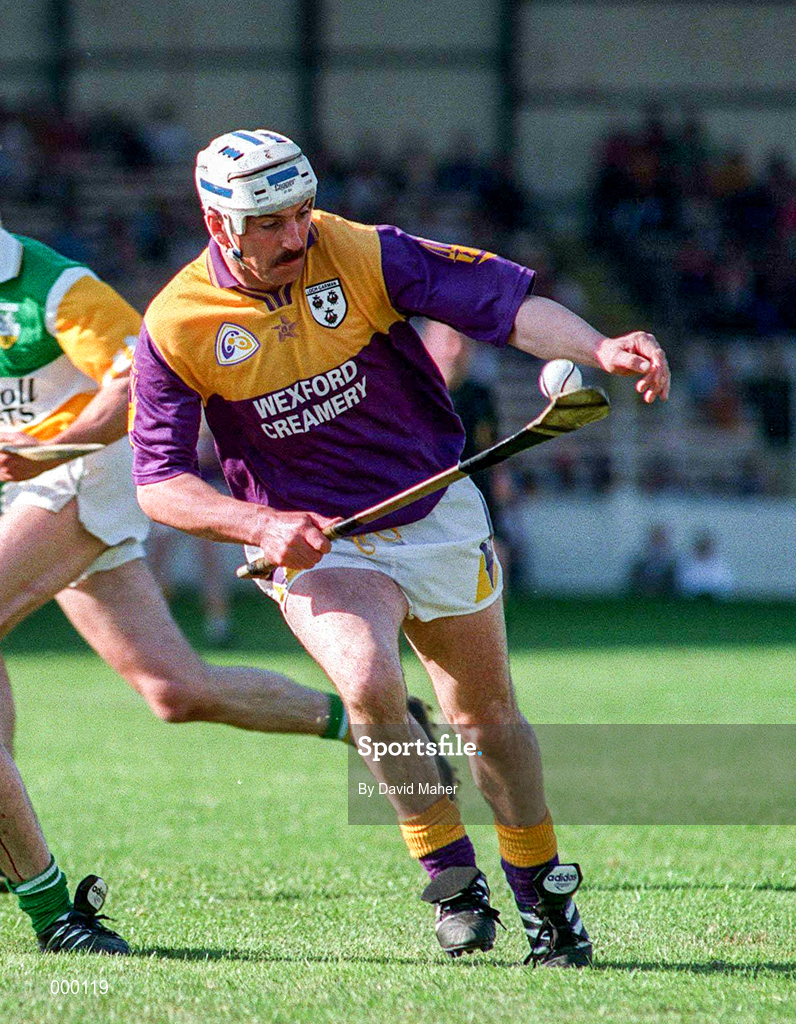 23 March 1997; Billy Byrne of Wexford during the National Hurling League Division 1 match between Offaly and Wexford at St. Brendan's Park in Birr, Offaly. Photo by David Maher/Sportsfile