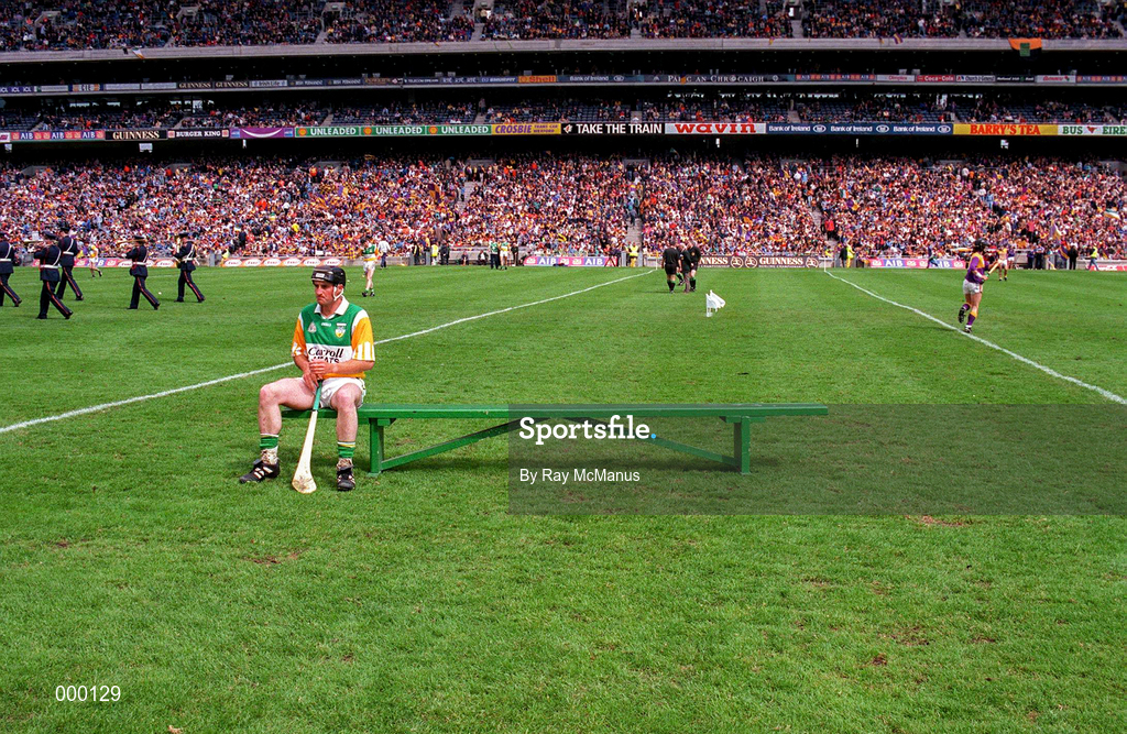 22 June 1997; Billy Dooley of Offaly first for the team photograph prior to the GAA Leinster Senior Hurling Championship Semi-Final match between Wexford and Offaly at Croke Park in Dublin. Photo by Ray McManus/Sportsfile