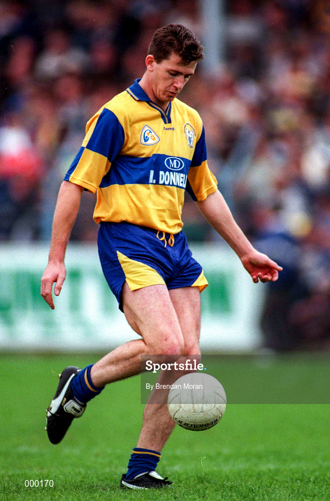 22 June 1997; Brendan Rouine of Clare during the GAA Munster Senior Football Championship Semi-Final match between Clare and Cork at Cusack Park in Ennis, Co Clare. Photo by Brendan Moran/Sportsfile