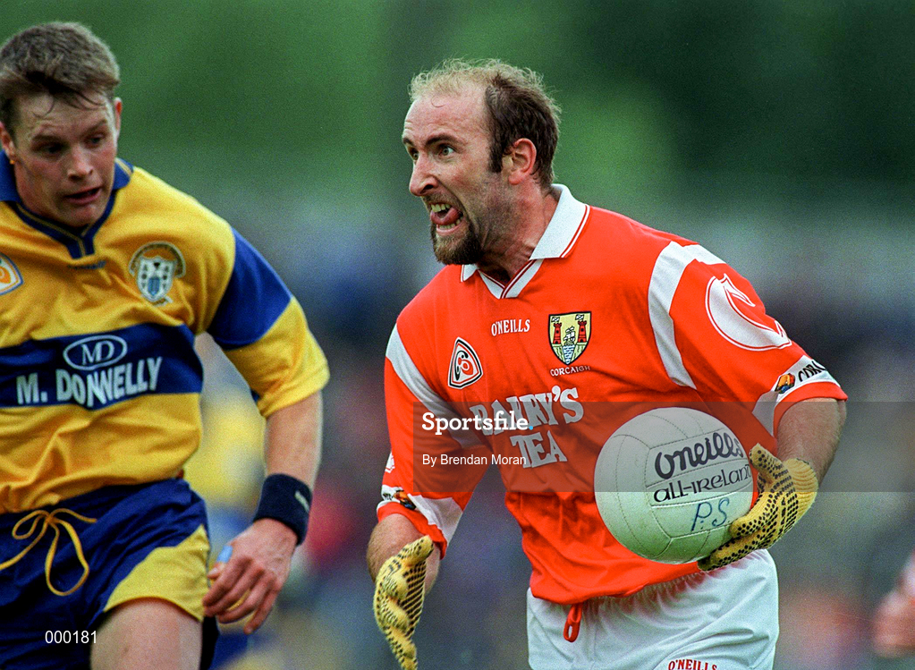 22 June 1997; Brian Corcoran of Cork during the GAA Munster Senior Football Championship Semi-Final match between Clare and Cork at Cusack Park in Ennis, Co Clare. Photo by Brendan Moran/Sportsfile