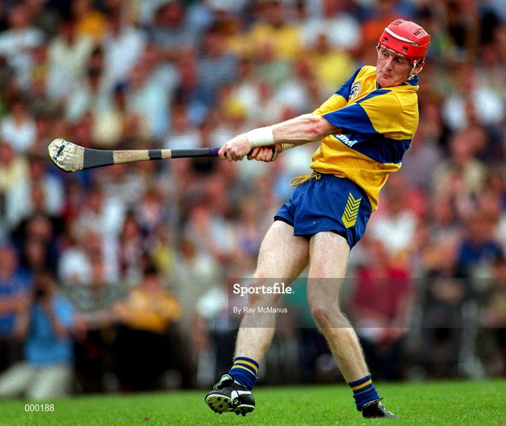 6 July 1997; Brian Lohan of Clare during the GAA Munster Senior Hurling Championship Final match between Clare and Tipperary at Páirc Uí Chaoimh in Cork. Photo by Ray McManus/Sportsfile