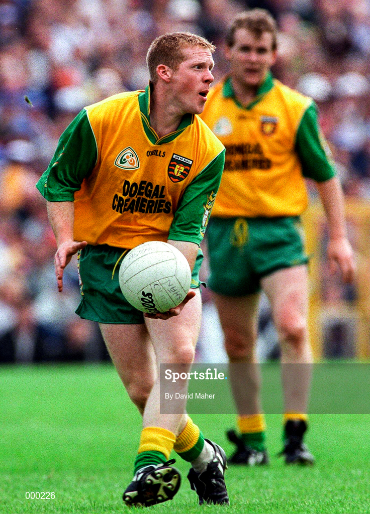 22 June 1997; Brian Roper of Donegal during the Ulster GAA Football Senior Championship Semi-Final match between Cavan and Donegal at St Tiernach's Park in Clones, Monaghan. Photo by David Maher/Sportsfile