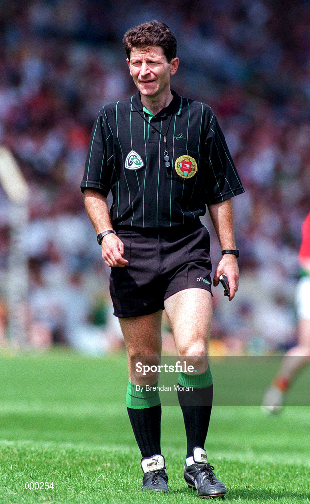 16 June 1996; Referee Brian White during the Munster GAA Hurling Senior Championship Semi-Final match between Limerick and Clare at Gaelic Grounds in Limerick. Photo by Brendan Moran/Sportsfile