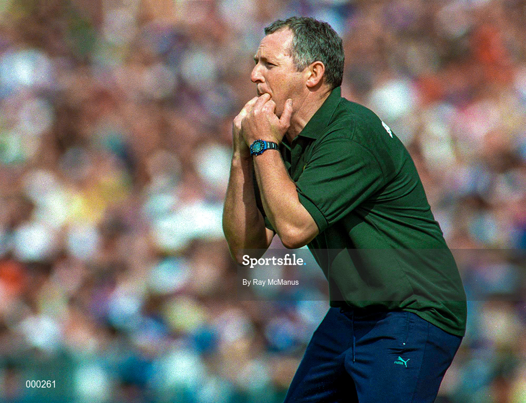 24 August 1997; Kerry football manager, Charlie Nelligan during the GAA Football All-Ireland Senior Championship Semi-Final match between Cavan and Kerry at Croke Park in Dublin. Photo by Ray McManus/Sportsfile