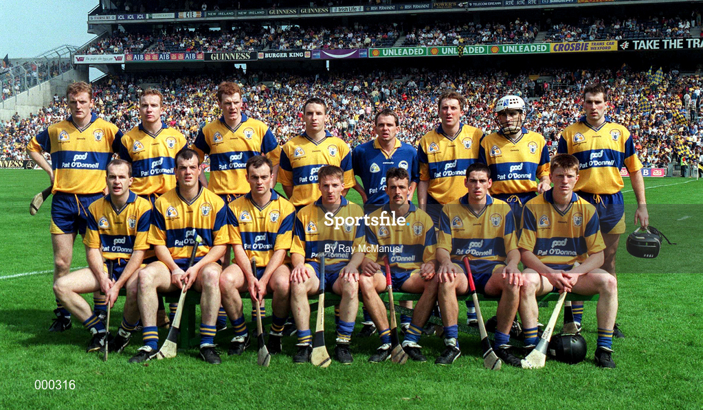 10 August 1997; Clare Senior Team prior to the GAA All-Ireland Senior Hurling Championship Semi-Final match between Clare and Kilkenny at Croke Park in Dublin. Photo by Ray McManus/Sportsfile