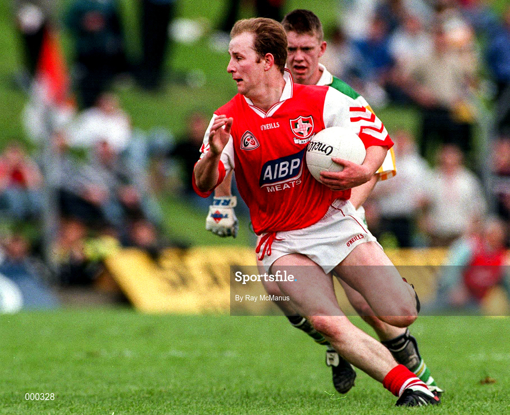 29 June 1997; Colin Kelly of Louth during the Leinster GAA Senior Football Championship Semi-Final match between Offaly and Louth at Páirc Tailteann in Navan, Co Meath. Photo by Ray McManus/Sportsfile