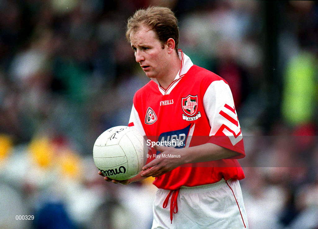 29 June 1997; Colin Kelly of Louth during the Leinster GAA Senior Football Championship Semi-Final match between Offaly and Louth at Páirc Tailteann in Navan, Co Meath. Photo by Ray McManus/Sportsfile