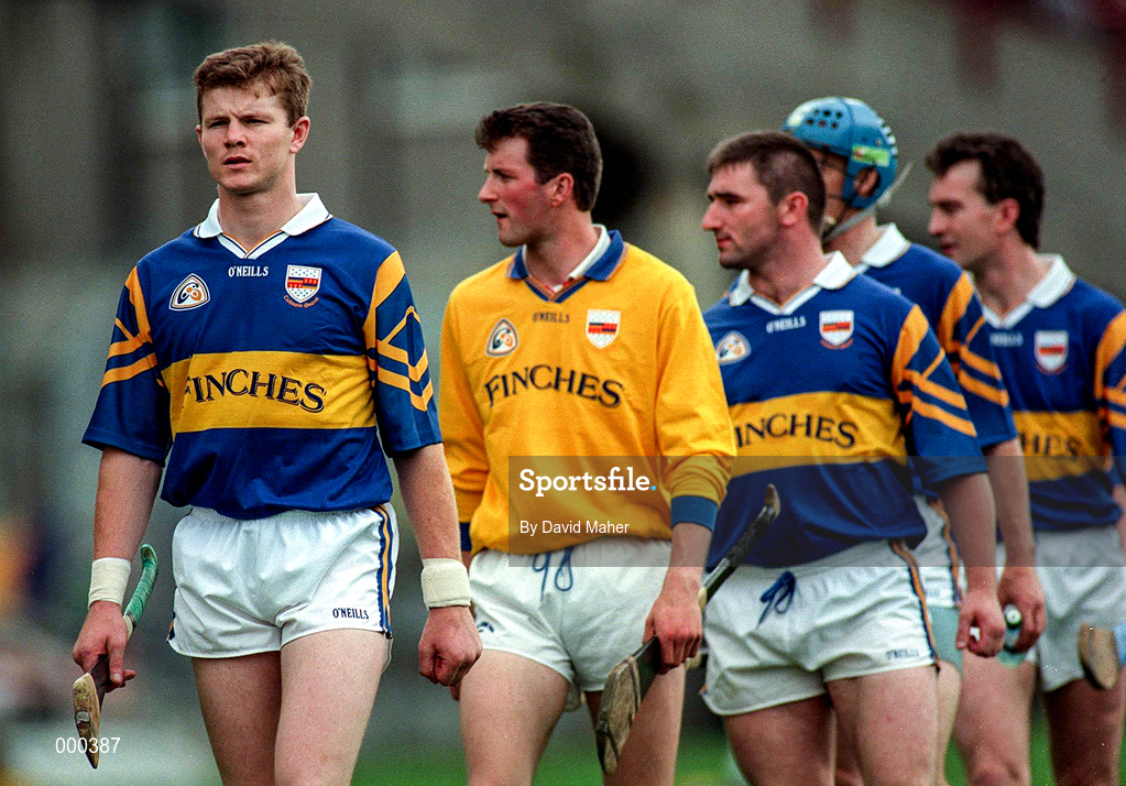 17 August 1997; Conor Gleeson, Tipperary captain, leads his team during the parade prior to the GAA All-Ireland Senior Hurling Championship Semi-Final match between Tipperary and Wexford at Croke Park in Dublin. Photo by David Maher/Sportsfile