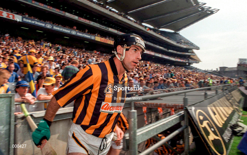 10 August 1997; DJ Carey of Kilkenny enters the pitch prior to the start of the GAA All-Ireland Senior Hurling Championship Semi-Final match between Clare and Kilkenny at Croke Park in Dublin. Photo by Brendan Moran/Sportsfile