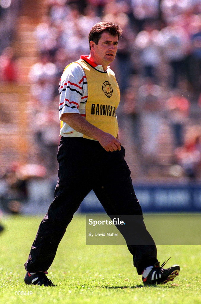 29 June 1997; Tyrone Manager Danny Ball during the Ulster GAA Football Senior Championship Semi-Final match between Tyrone and Derry at St. Tiernach's Park in Clones, Monaghan. Photo by David Maher/Sportsfile