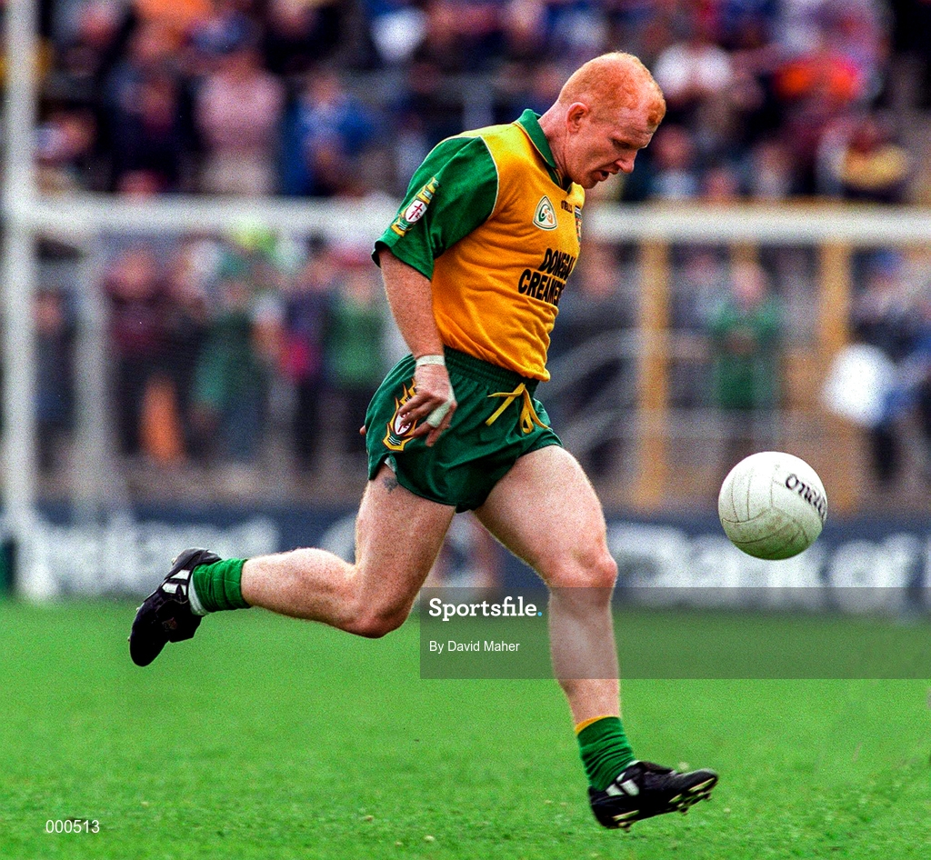 22 June 1997; Declan Bonner of Donegal during the Ulster GAA Football Senior Championship Semi-Final match between Cavan and Donegal at St Tiernach's Park in Clones, Monaghan. Photo by David Maher/Sportsfile