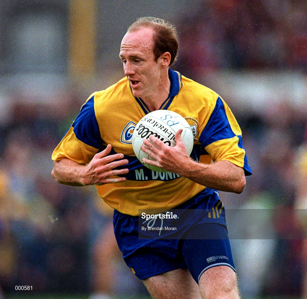 22 June 1997; Donal O'Sullivan of Clare during the GAA Munster Senior Football Championship Semi-Final match between Clare and Cork at Cusack Park in Ennis, Co Clare. Photo by Brendan Moran/Sportsfile