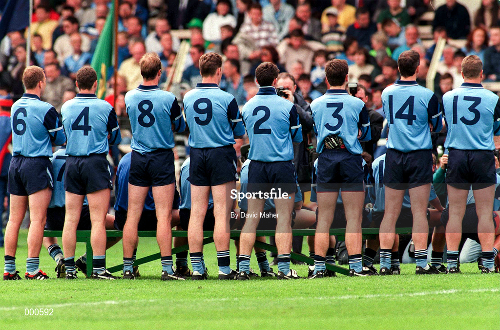 15 June 1997; Dublin team line up for a photograph prior to the Leinster GAA Senior Football Championship Quarter-Final match between Meath and Dublin at Croke Park in Dublin. Photo by David Maher/Sportsfile