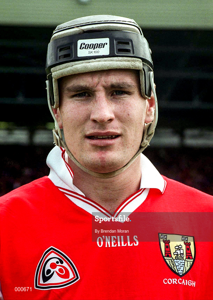 8 June 1997; Fergal McCormack of Cork prior to the GAA Munster Senior Hurling Championship Semi-Final match between Clare and Cork at the Gaelic Grounds in Limerick. Photo by Brendan Moran/Sportsfile