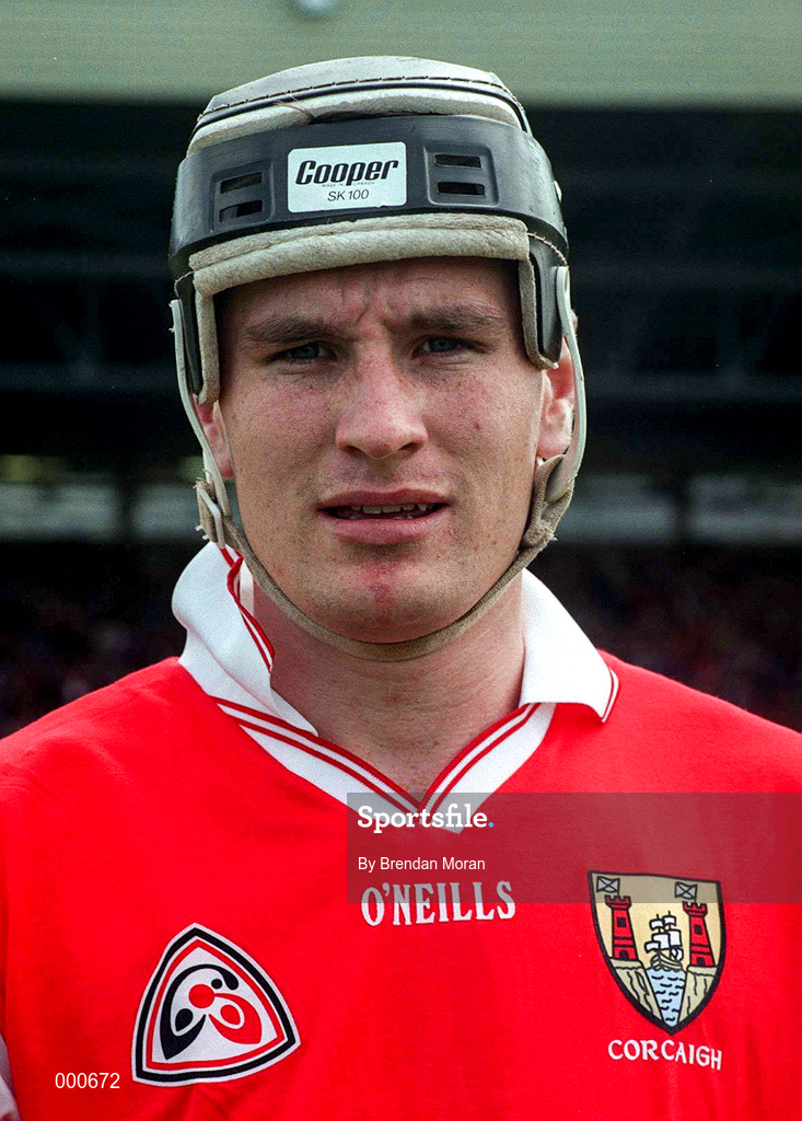 8 June 1997; Fergal McCormack of Cork prior to the GAA Munster Senior Hurling Championship Semi-Final match between Clare and Cork at the Gaelic Grounds in Limerick. Photo by Brendan Moran/Sportsfile