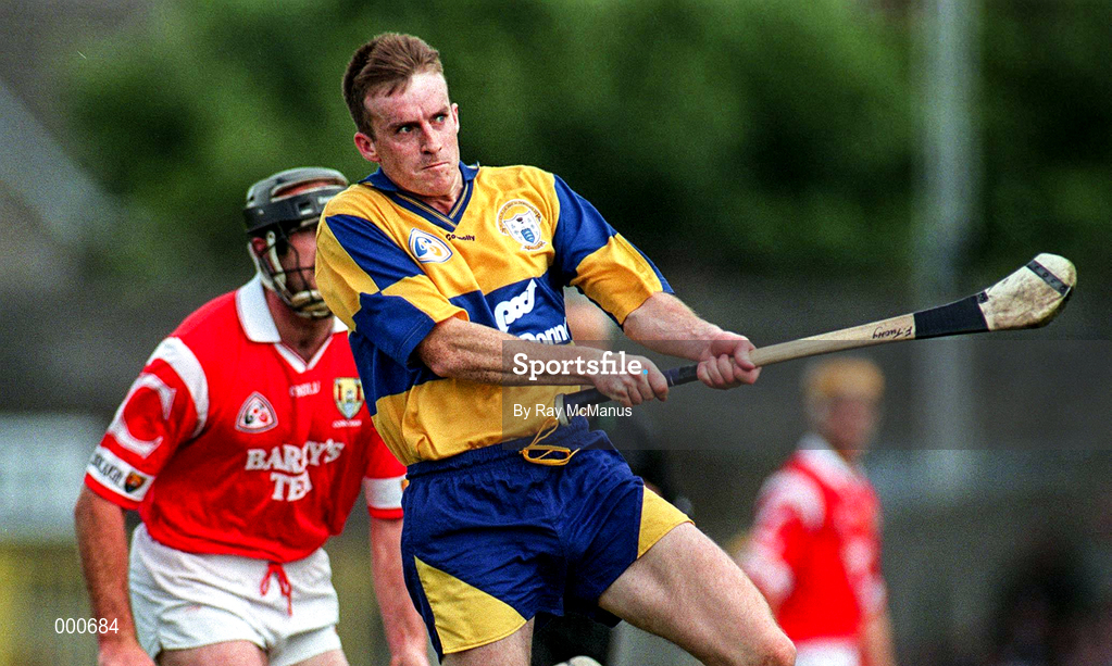 8 June 1997; Fergus Tuohy of Clare during the GAA Munster Senior Hurling Championship Semi-Final match between Clare and Cork at the Gaelic Grounds in Limerick. Photo by Ray McManus/Sportsfile
