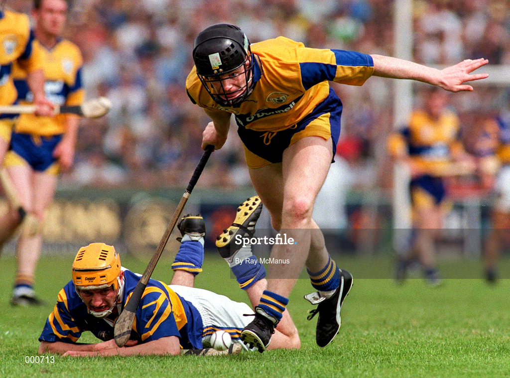 6 July 1997; Frank Lohan of Clare during the GAA Munster Senior Hurling Championship Final match between Clare and Tipperary at Páirc Uí Chaoimh in Cork. Photo by Ray McManus/Sportsfile