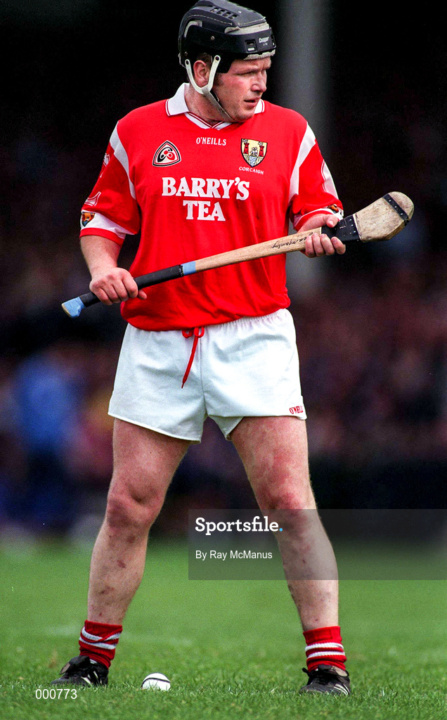 8 June 1997; Ger Manley of Cork during the GAA Munster Senior Hurling Championship Semi-Final match between Clare and Cork at the Gaelic Grounds in Limerick. Photo by Ray McManus/Sportsfile