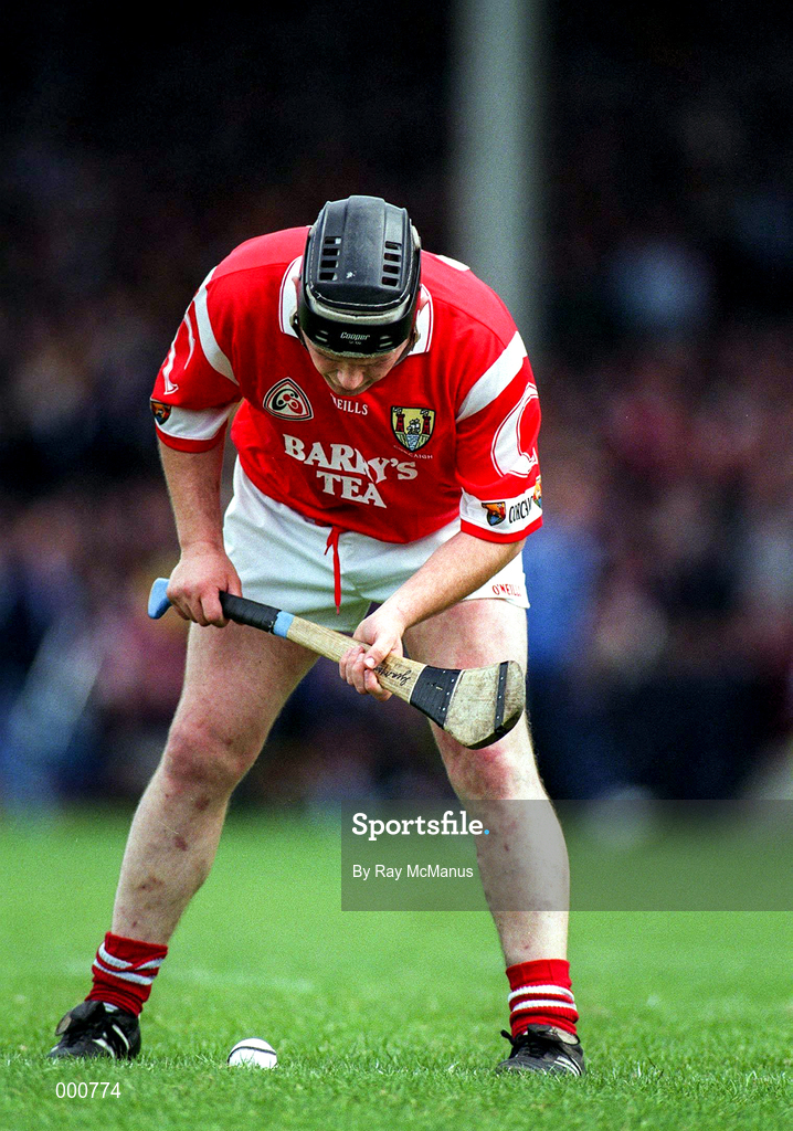8 June 1997; Ger Manley of Cork during the GAA Munster Senior Hurling Championship Semi-Final match between Clare and Cork at the Gaelic Grounds in Limerick. Photo by Ray McManus/Sportsfile