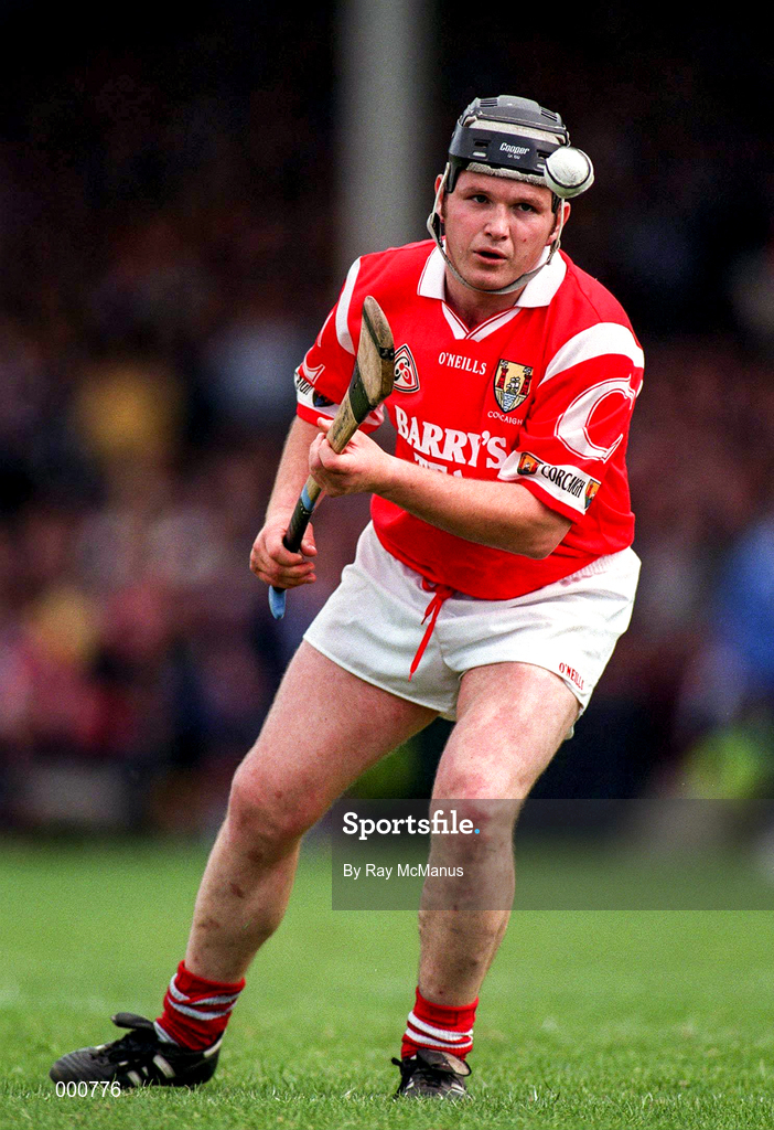 8 June 1997; Ger Manley of Cork during the GAA Munster Senior Hurling Championship Semi-Final match between Clare and Cork at the Gaelic Grounds in Limerick. Photo by Ray McManus/Sportsfile