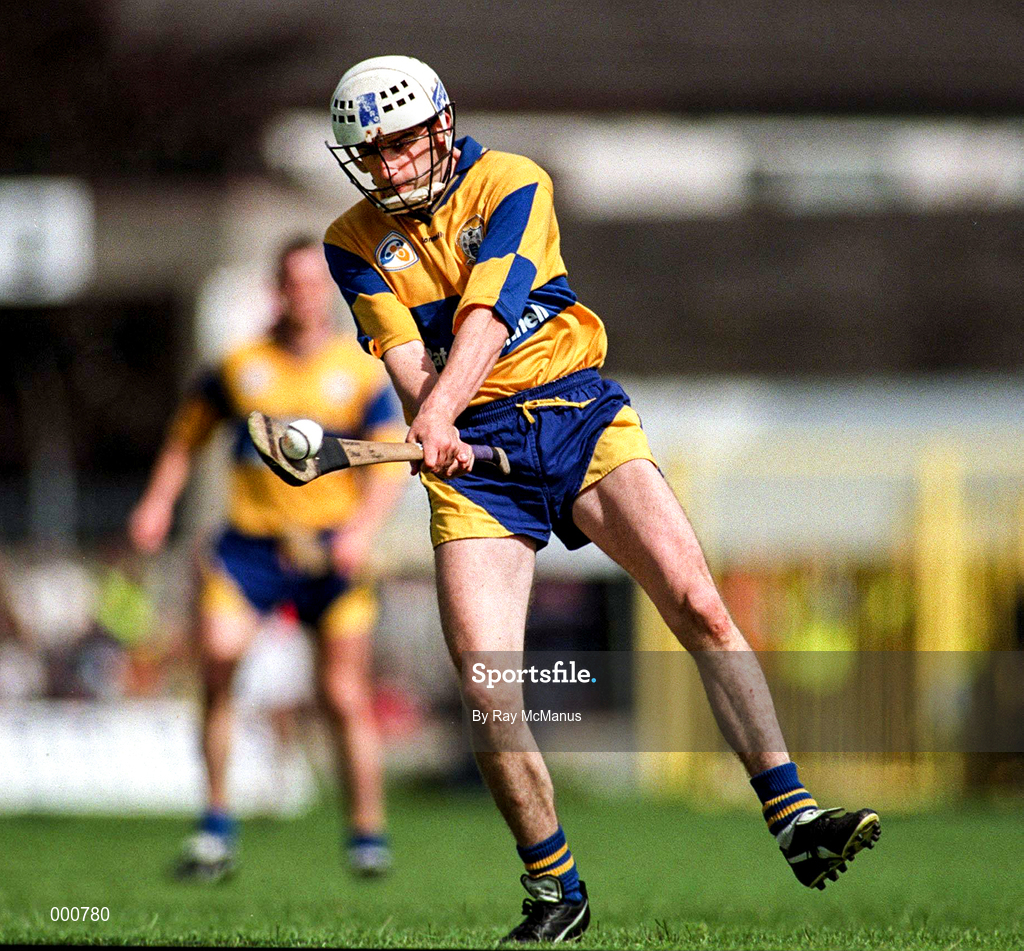 8 June 1997; Ger O'Loughlin of Clare during the GAA Munster Senior Hurling Championship Semi-Final match between Clare and Cork at the Gaelic Grounds in Limerick. Photo by Ray McManus/Sportsfile