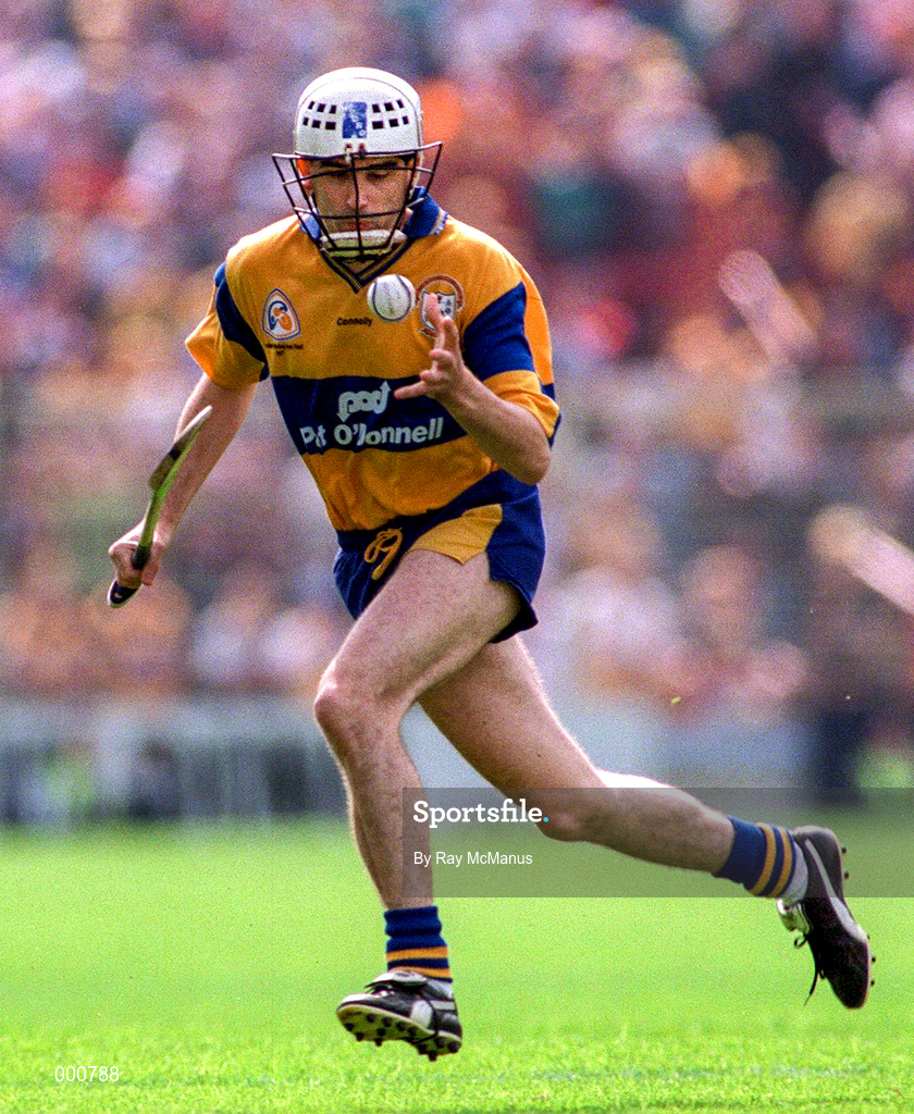 10 August 1997; Ger O'Loughlin of Clare during the GAA All-Ireland Senior Hurling Championship Semi-Final match between Clare and Kilkenny at Croke Park in Dublin. Photo by Ray McManus/Sportsfile
