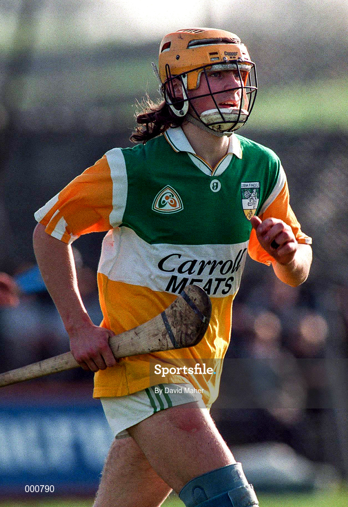 23 March 1997; Ger Oakley of Offaly in action against Martin Storey of Wexford during the National Hurling League Division 1 match between Offaly and Wexford at St. Brendan's Park in Birr, Offaly. Photo by David Maher/Sportsfile