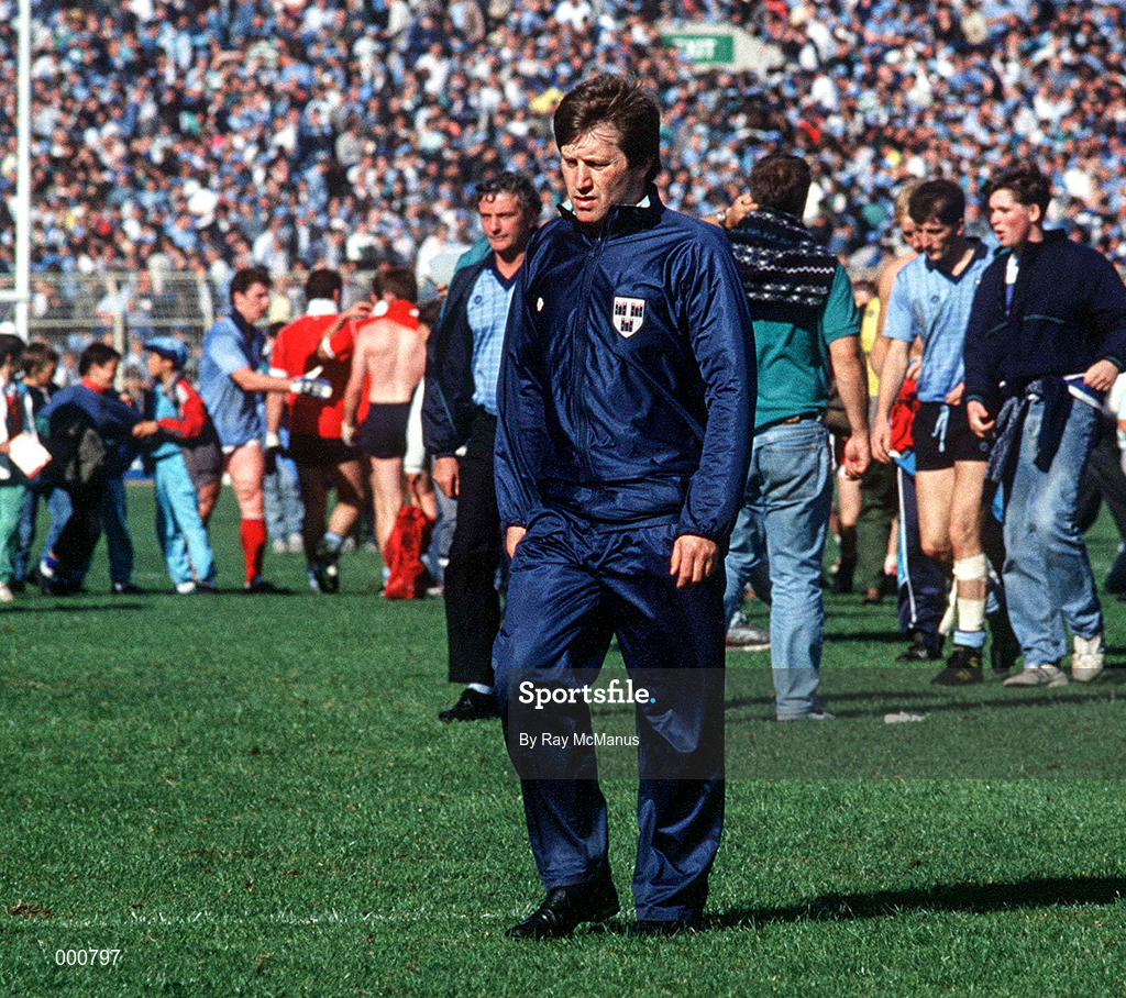 20 August 1989; Dublin manager Gerry McCaul after the All-Ireland Senior Football Championship Semi-Final match between Cork and Dublin at Croke Park in Dublin. Photo by Ray McManus/Sportsfile