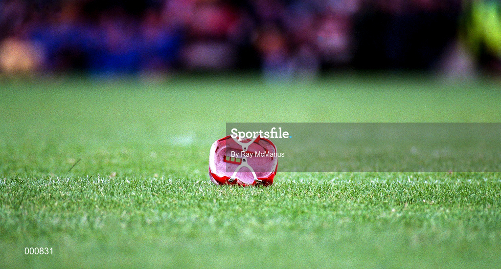 8 June 1997; A hurling helmet during the GAA Munster Senior Hurling Championship Semi-Final match between Clare and Cork at the Gaelic Grounds in Limerick. Photo by Ray McManus/Sportsfile