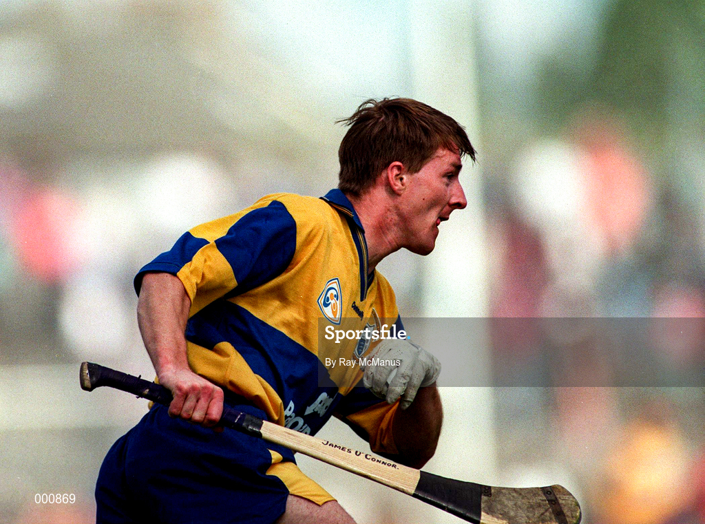 8 June 1997; James O'Connor of Clare during the GAA Munster Senior Hurling Championship Semi-Final match between Clare and Cork at the Gaelic Grounds in Limerick. Photo by Ray McManus/Sportsfile