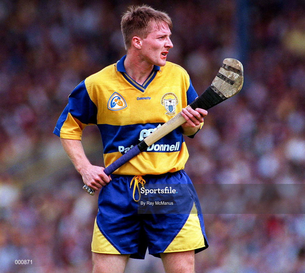 6 July 1997; James O'Connor of Clare during the GAA Munster Senior Hurling Championship Final match between Clare and Tipperary at Páirc Uí Chaoimh in Cork. Photo by Ray McManus/Sportsfile
