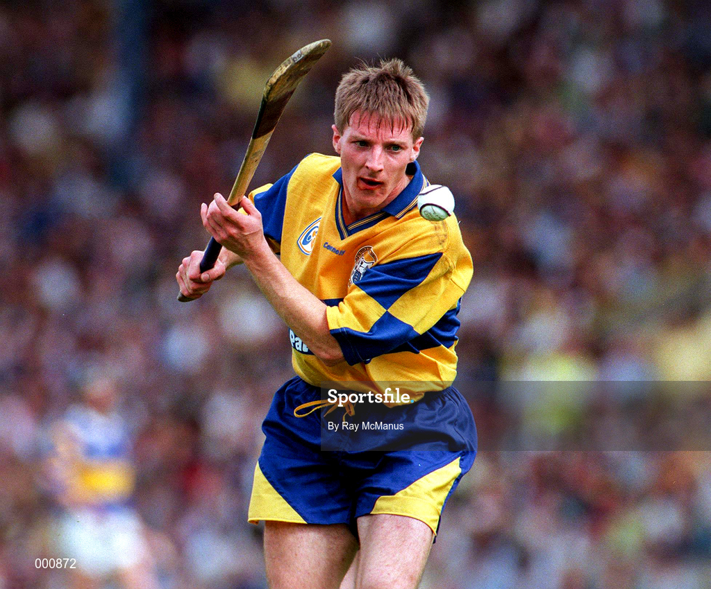 6 July 1997; James O'Connor of Clare during the GAA Munster Senior Hurling Championship Final match between Clare and Tipperary at Páirc Uí Chaoimh in Cork. Photo by Ray McManus/Sportsfile