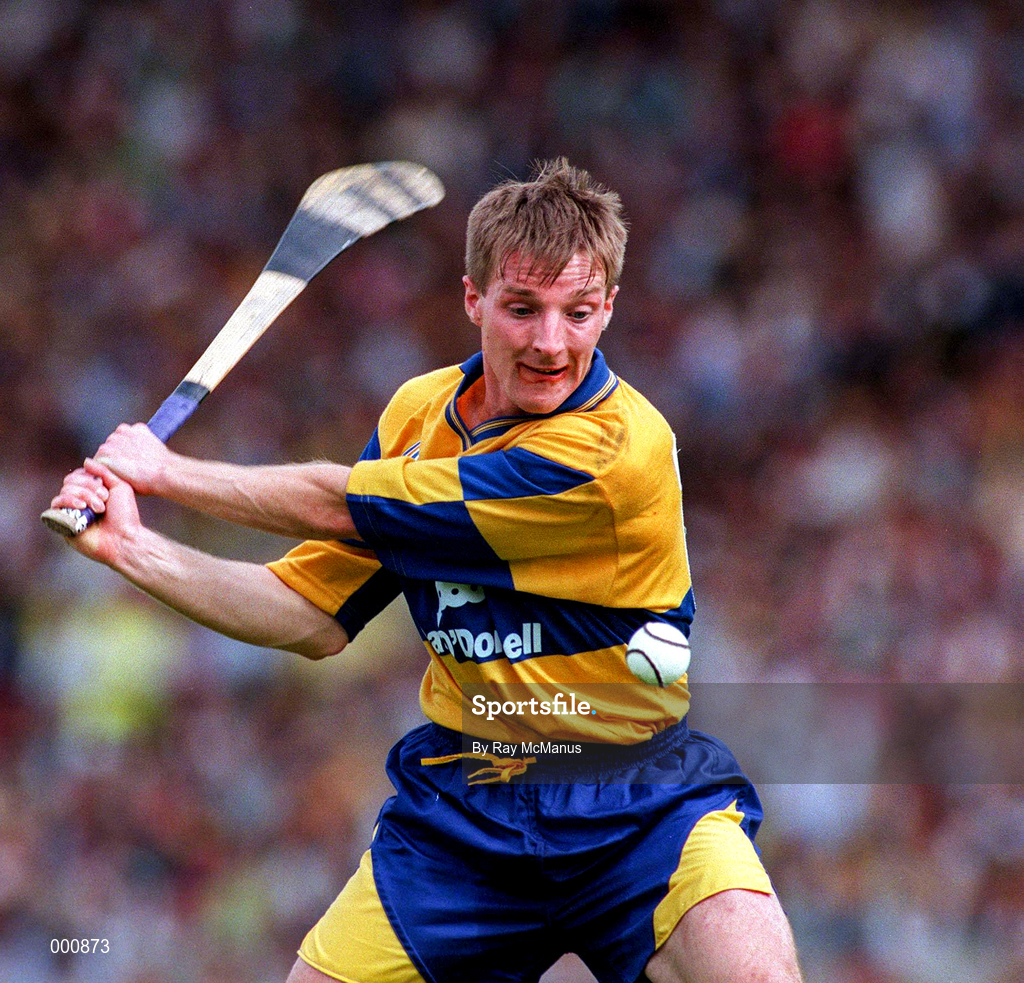 6 July 1997; James O'Connor of Clare during the GAA Munster Senior Hurling Championship Final match between Clare and Tipperary at Páirc Uí Chaoimh in Cork. Photo by Ray McManus/Sportsfile