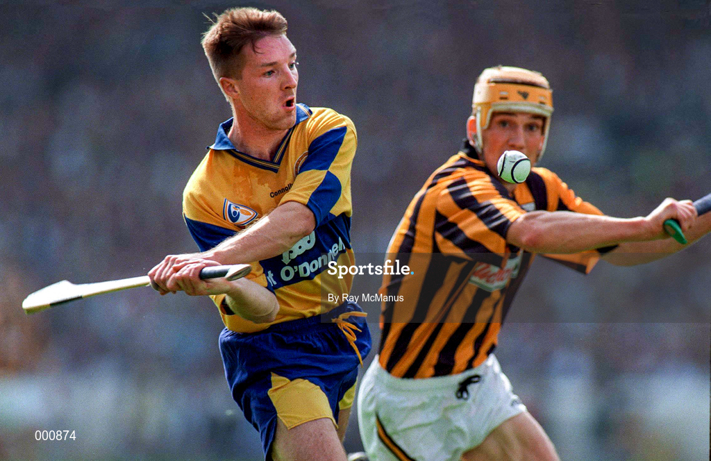 10 August 1997; Jamesie O'Connor of Clare during the GAA All-Ireland Senior Hurling Championship Semi-Final match between Clare and Kilkenny at Croke Park in Dublin. Photo by Ray McManus/Sportsfile