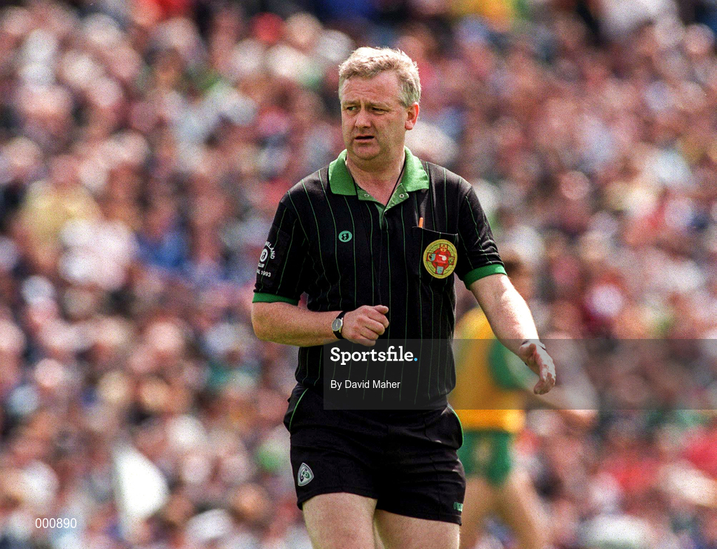 22 June 1997; Referee Jim Curran during the Ulster GAA Football Senior Championship Semi-Final match between Cavan and Donegal at St Tiernach's Park in Clones, Monaghan. Photo by David Maher/Sportsfile