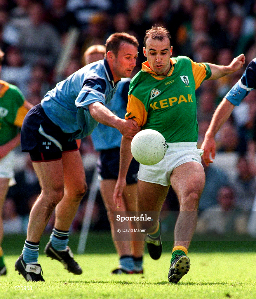 15 June 1997; Jody Devine of Meath in action against Paul Curran of Dublin during the Leinster GAA Senior Football Championship Quarter-Final match between Meath and Dublin at Croke Park in Dublin. Photo by David Maher/Sportsfile